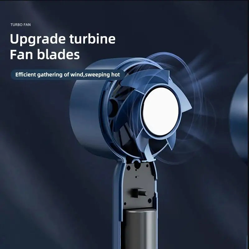 Portable Hand Fan Air Fan Cooler Outdoor Electric Fan Portable Air Conditioner Mini Cooler Cooling  USB Rechargeable Cold Fan