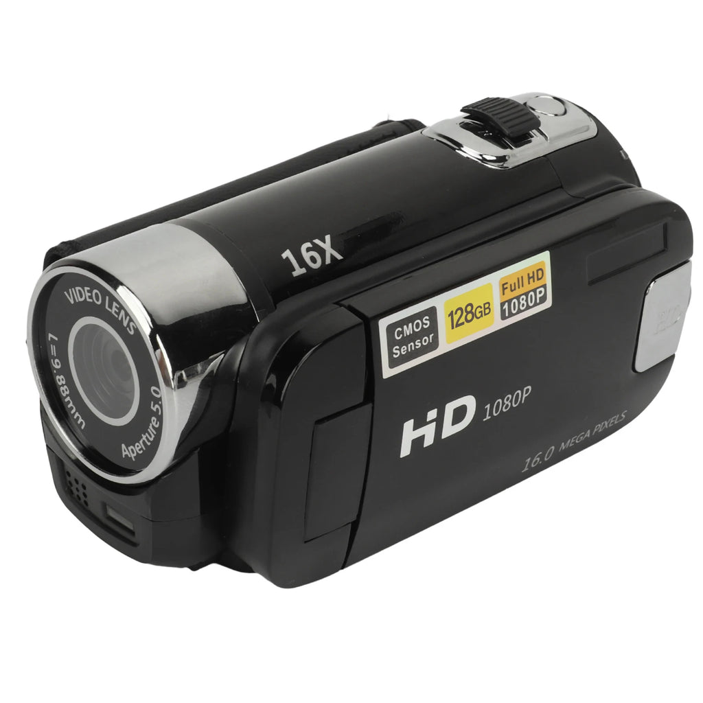 16MP Digital Camera HD Video Camcorder 2.4 Inch Rotatable Screen 16X Digital Zoom Video Camera Recorder USB Connection Port