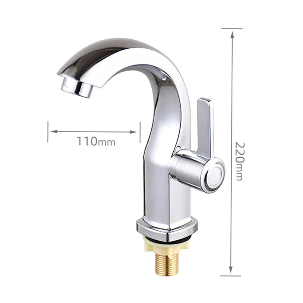Bathroom Basin Faucet ABS Water Purifier Single Lever Hole Tap Single Cold Bathroom Kitchen Deck Mounted Bathroom Sink Faucet