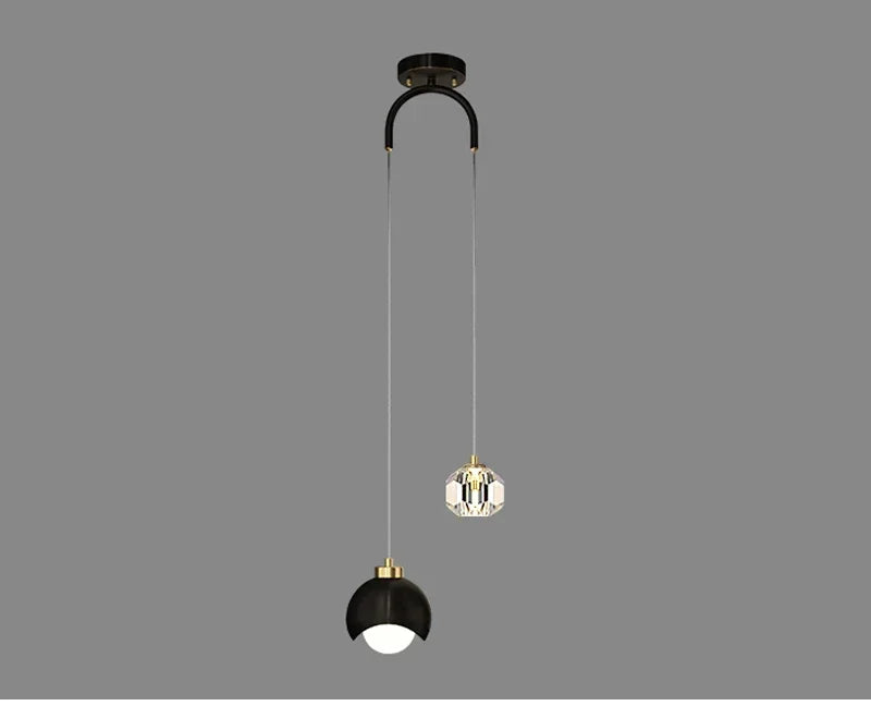 Modern Led Pendant Lights For Bedroom Creative Home Decor Haning Lamp Luxury Dining Room Lighting Gold / Black Crystal Fixtures