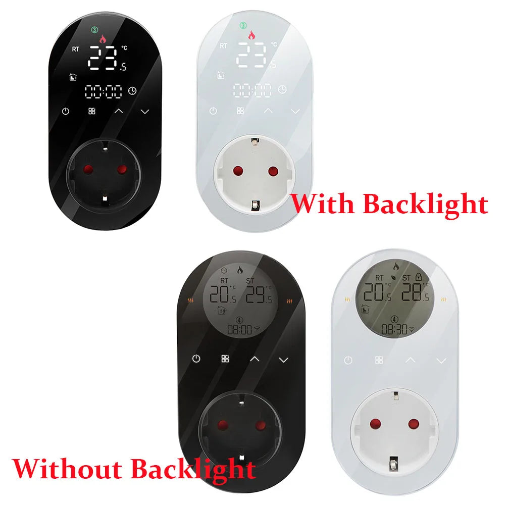 Tuya WiFi Smart Thermostat Socket APP Control Temperature Controller 16A 220V Digital Thermostat Switch EU Plug for Household