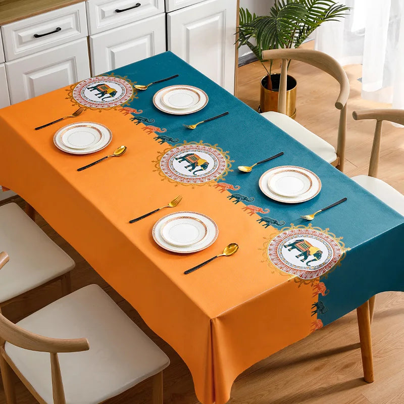 Tablecloth Modern Light Luxury Style Waterproof Dining Table Cloth Rectangular Tea Table Cover Picnic Mat Home Decor