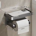 Large Toilet Paper Holder Wall-Mounted Paper Roll Holder With Storage Tray Toilet Organizer Phone Stand Bathroom Accessories