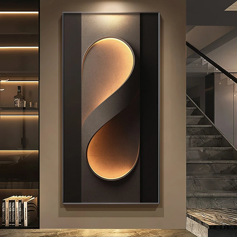 Luxury LED Wall Lamp Living Room Background Corridor Hotel Home Decoration High-end Luster Hanging Painting Modern Mural Light