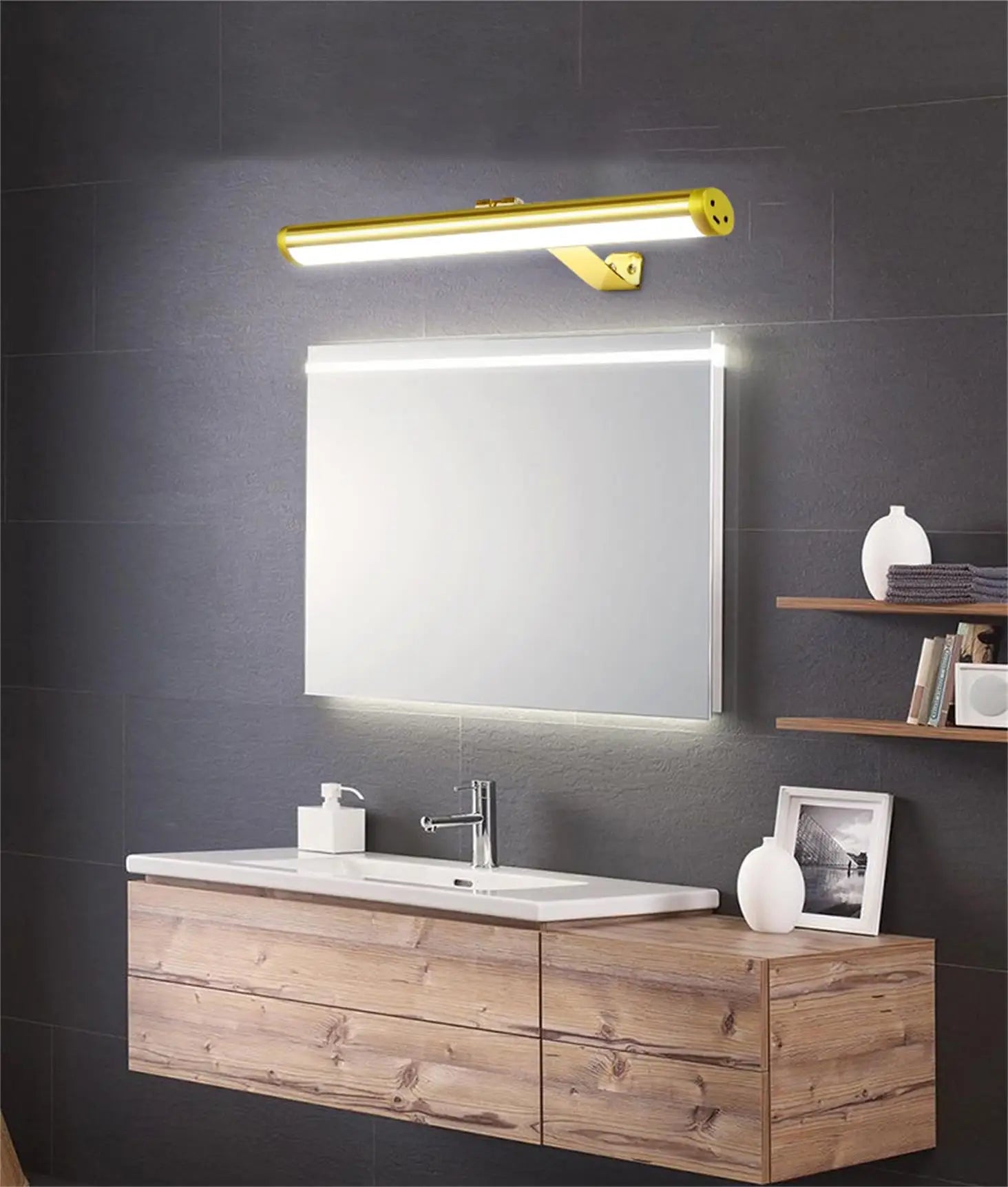 Bathroom Vanity Light Led Wall Lamp Aluminum 45cm Indoor Modern Black Wall Sconces Mirror Wall Light Painting Picture Light