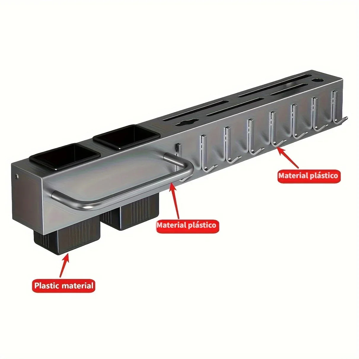 Kitchen Organizer Knife Rack Storage Box Household Knife Rack Spoon & Chopstick Holder No Hole Required Hanging Storage Box