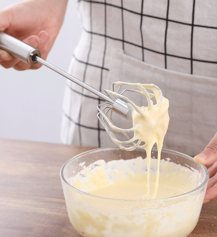 Semi-automatic Egg Beater Egg Whisk Manual Hand Mixer Self Turning Cream Utensils Whisk Manual Mixer Useful Kitchen Gadgets