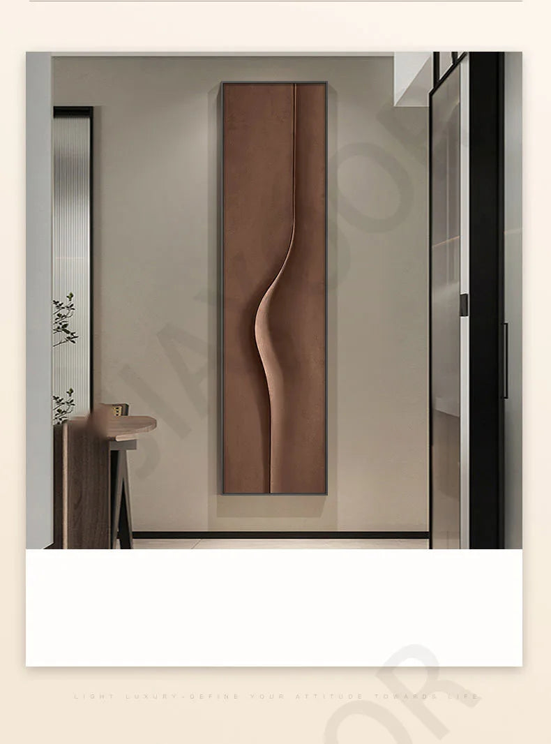 Modern Light Luxury Corridor Hanging Painting Interior Entrance Decoration  Simple Abstract Long Strip Vertical LED Wall Lamp
