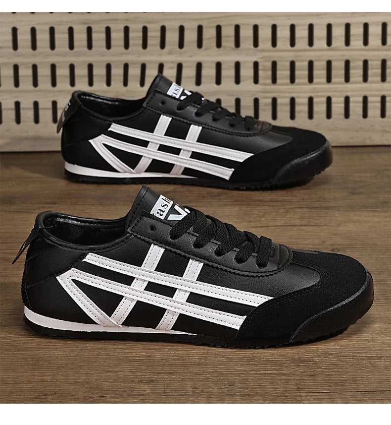 Fashion Couple Canvas Shoes Classic Design Green Leather Casual Shoes For Men Trendy Low-cut Lightweight Original Men's Sneakers
