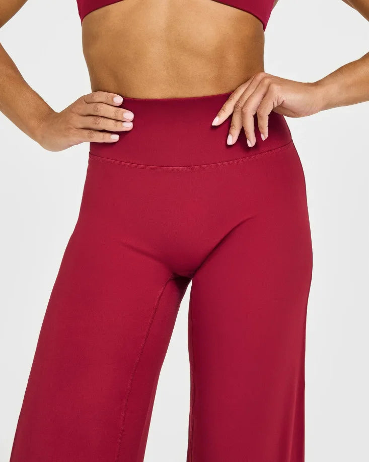 Straight-Leg Pants Ultra Soft Butter Fabric Women's Mid-Waist Yoga Pants GYM Naked Feel Pilates Running Sport Trousers