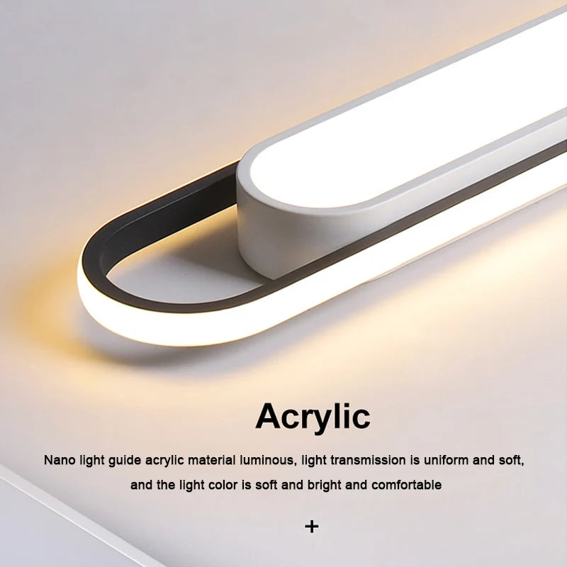 Aisle LED Ceiling Light Rectangular Home Ceiling Chandelier Bedroom Kitchen Decor Lamp Modern Indoor Lighting Living Dining Room