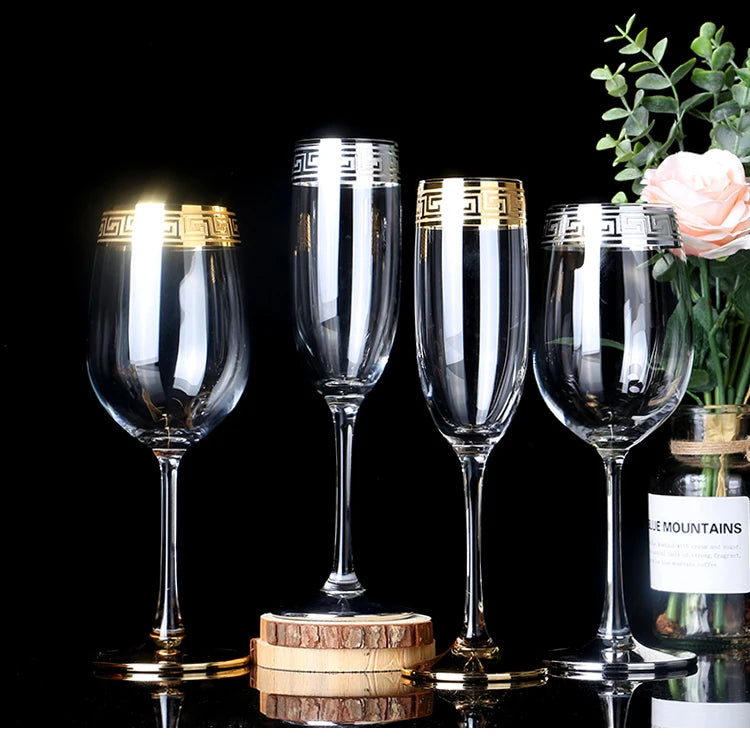 Phnom Penh European Glass Brandy Champagne Glasses Tall Wine Glasses Crystal Wine Glasses Table Household Glasses