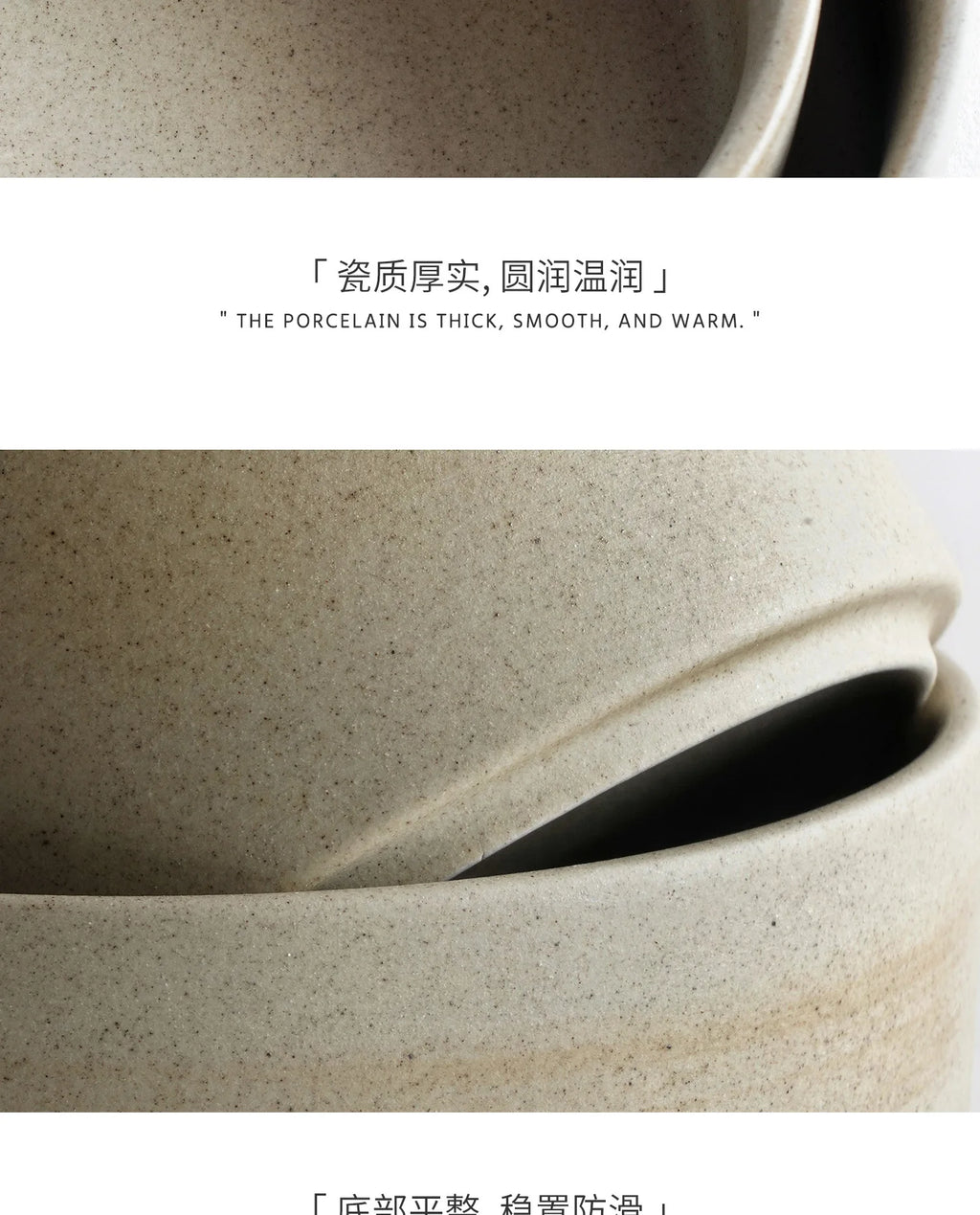 Retro Raw Earth Speckled Matte Ceramic Straight Bowl 4.3&5.5in Japanese Stoneware Rice Soup Noodle Side Dish Serving Bowl
