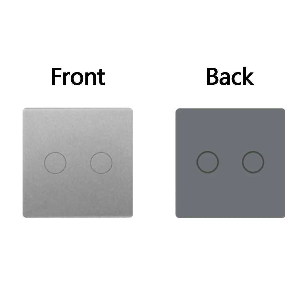 TAWOIA DIY Wall Light Switches Small Glass Panel Parts 1/2/3/4Gang White Black Gold Touch Switches Crystal Parts 47mm*47mm