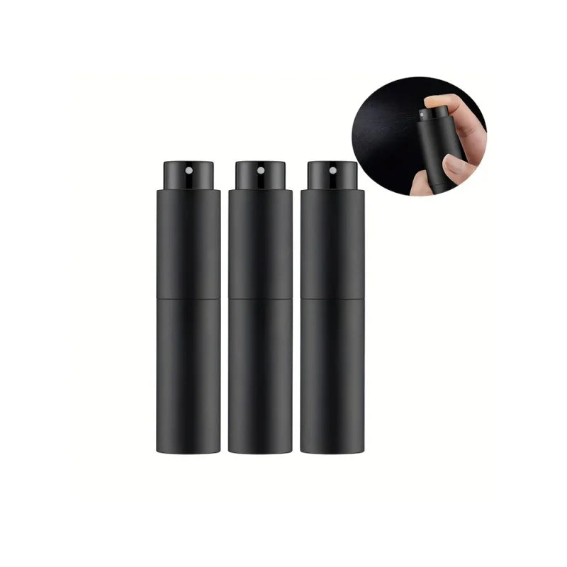 10 ml Travel Perfume Sprayer, Refillable Cologne Container, Empty Dispenser Sprayer for Mini Sprayer Size (Black