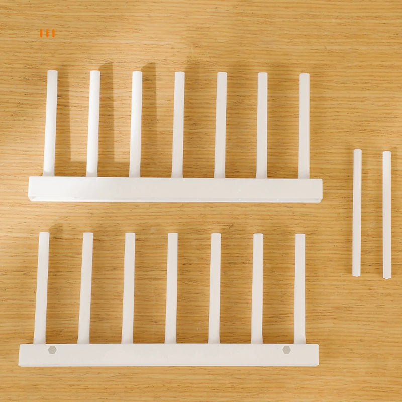 Plastic Dish Drainer Rack Kitchen Pot Lid Storage Rack Desktop Plates Display Shelf Detachable Stand Racks Kitchen Accessories