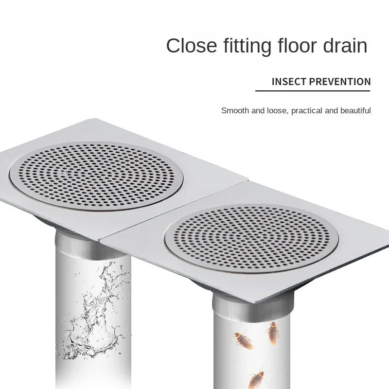 Drain Cover Bathroom Tool 304 Stainless Bathroom Accessories Sink Strainer Drains Cover Floor Drain Pad Hair Filter