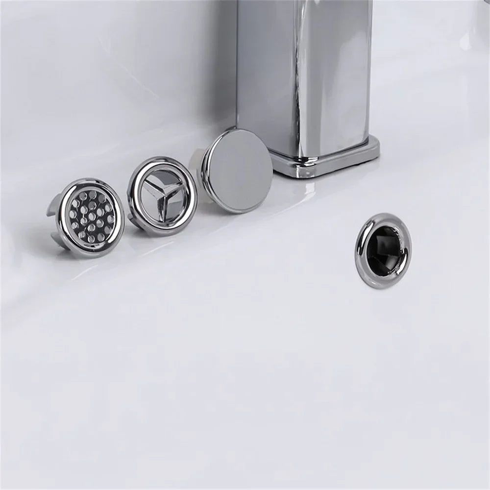 2pcs Bathroom Sink Hole Cover Basin Trim Cap Cover Electroplated Overflow Ring Bathtub Accessory 22-24mm  lavabo accessories