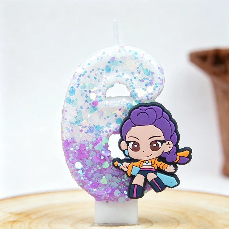 Creative Birthday Cake Cartoon Characters Holiday Decorations Cake Party Digital Candles