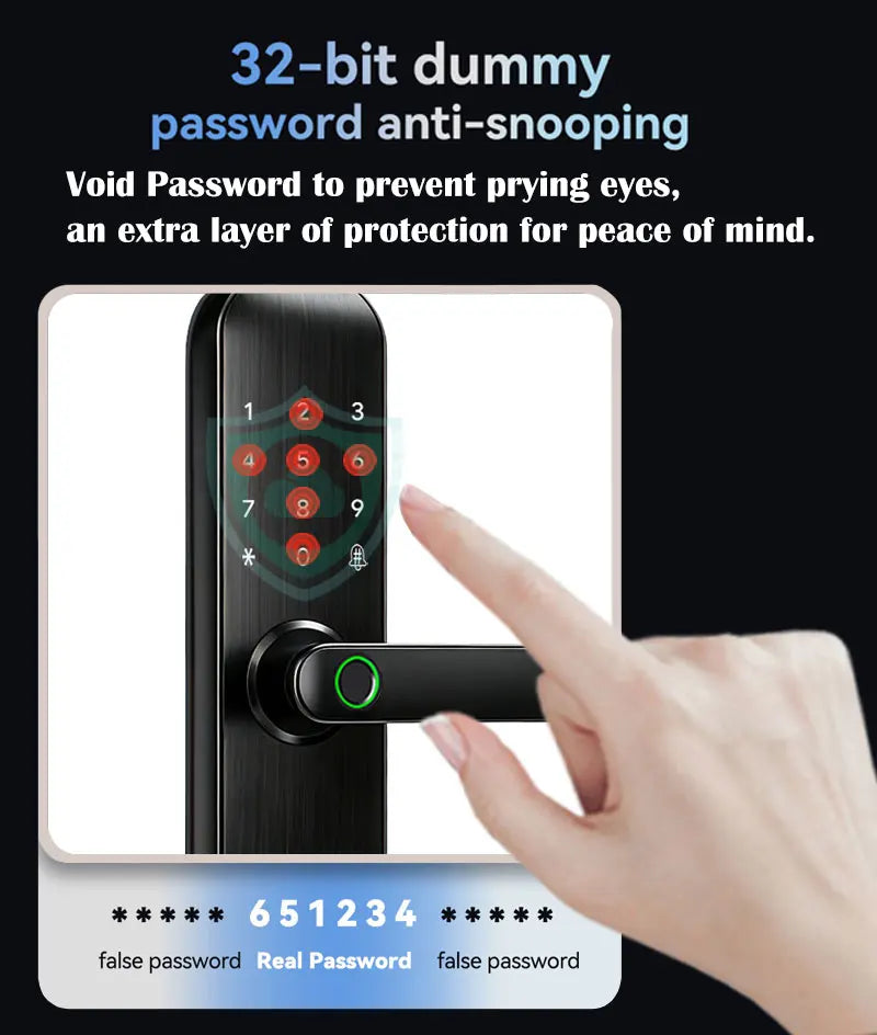 TTLock / Tuya WiFi Smart Fingerprint Door Lock Biometric Digital Lock with RFID Card Password for Hotel Home