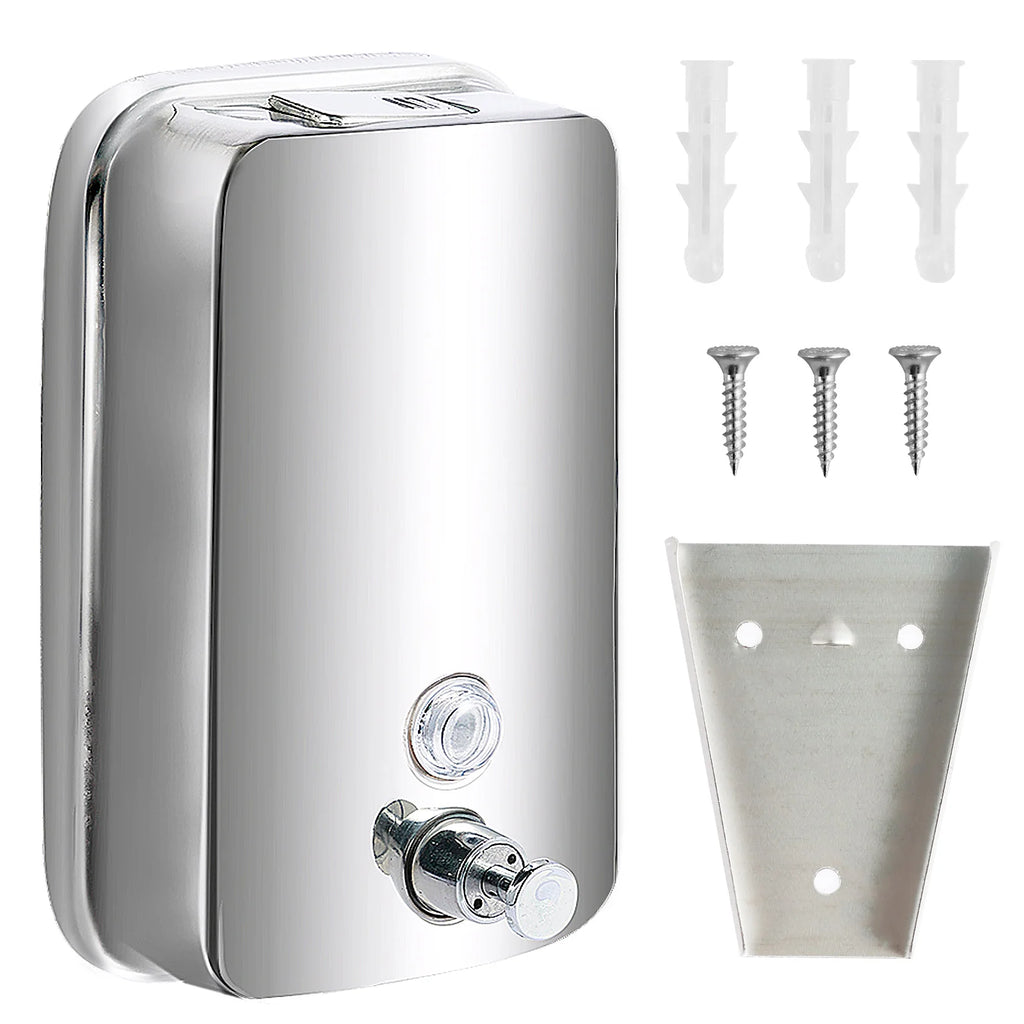 850ML/1050ML Stainless steel Wall Mount Soap Dispenser Bathroom Liquid Soap Detergent Shower Gel Storage Bottle Toilet Kitchen