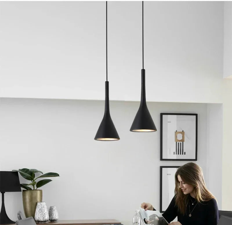 Modern Led Pendant Lights  White Light E27 for Kitchen Fixtures Bedroom Table Dining Room Hanging Lamp Lampshade Home Chandelier