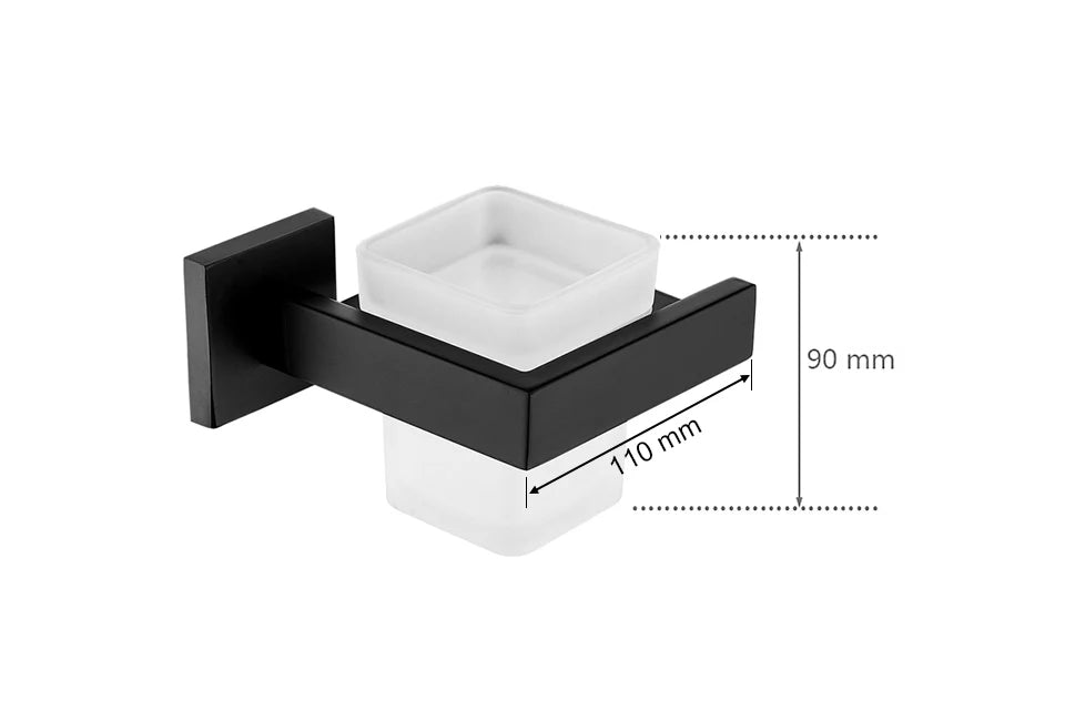 Matte Black Bathroom Hardware 304 Stainless Steel Towel Rack Toilet Paper Holder Liquid Soap Holder Towel Bar Toilet Accessories