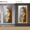 Modern Light Luxury Entrance Decoration Painting Simple Abstract Corridor Hanging Painting High-end Relief Wall Lamp Painting