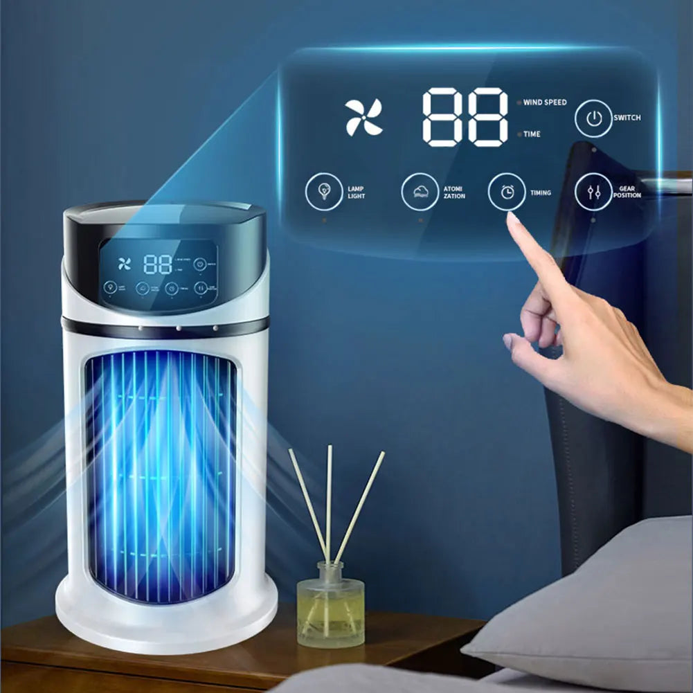 Portable Mini Air Conditioner Air Cooler Fan Water Cooling Fan Air Conditioning Air Cooler For Office Mobile Air Conditioner