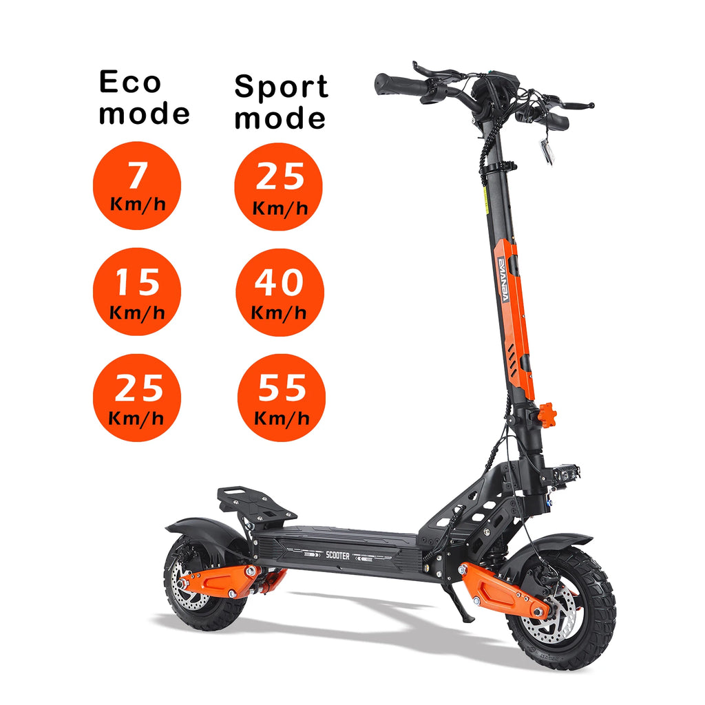 Factory Foldable Electric Scooters With APP NFC 48V 52V 1200W 55KM/H Range E Scooter Speed Limit 10Inch Escooter for Adults