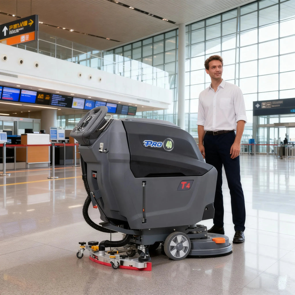 Top Rated T4B Hand Push Floor Scrubber | Industrial Commercial Floor Washing Machine from China Supplier