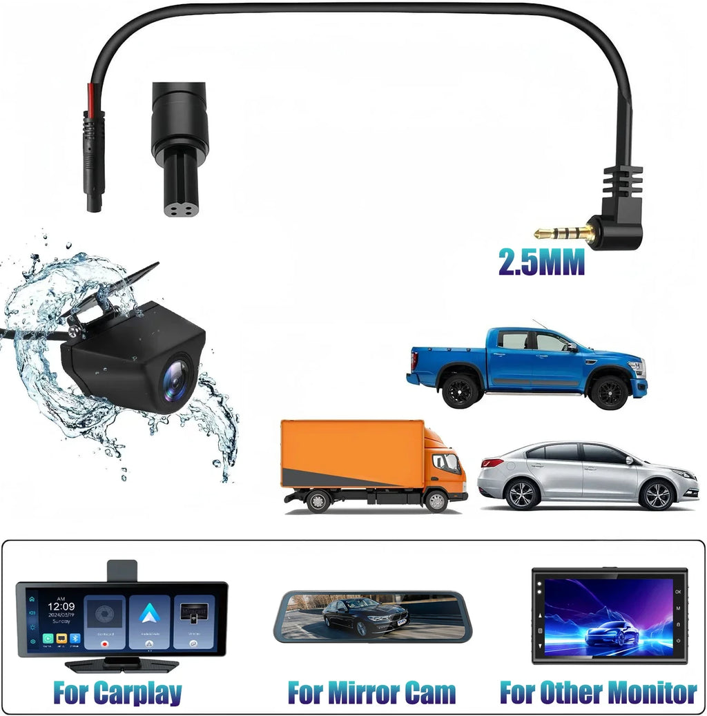 AHD1080P HD Rear Camera Night Vision IP68 Waterproof Cam  For Car DVR Wide Rearview Stream Media Dash Cam