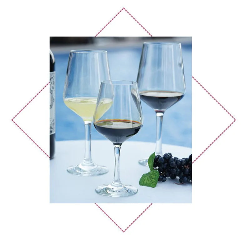 Wine Outside Unbreakable Wine Glasses Dishwasher-Proof,Elegant Plastic Stemless Wine Glass | Reusable | Ideal for Homes & Bars