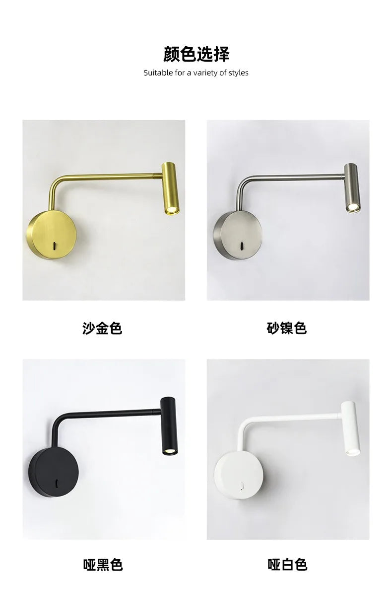 Modern LED Wall Lights 9w With Switch LED Wall Lamps Living Room Indoor Lighting Bedside For Bedroom Read Wall Sconce
