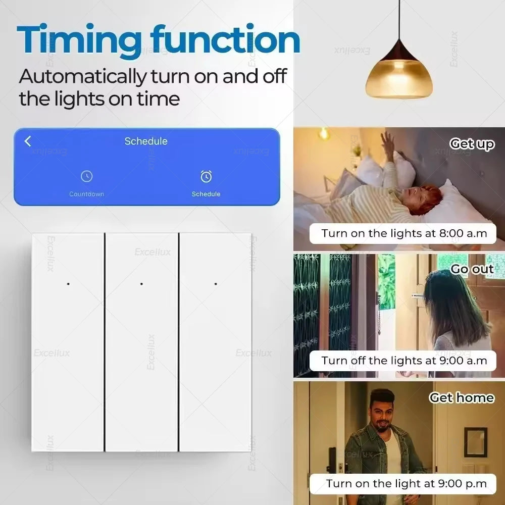 ZigBee Smart Light Switch No Neutral Wire No Capacitor Needed Wall Light Switch Works With Home Assistant Zigbee Gateway 2mqtt