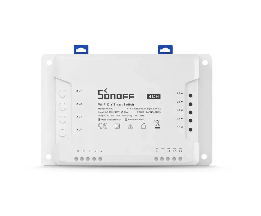 SONOFF WiFi 4CH PRO Smart Switch R3 4 Gang with RF Control 3 Working mode Smart Light Switch eWeLink APP Control Smart Module