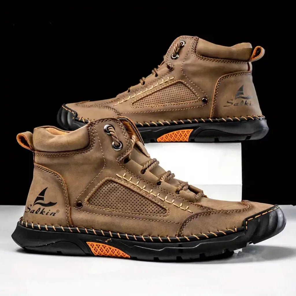 New Handmade Men's Boots Design Sneakers Man Outdoor Casual Leather Men Shoes Ankle Boots Fall Breathable Hot Sale Men's Boots