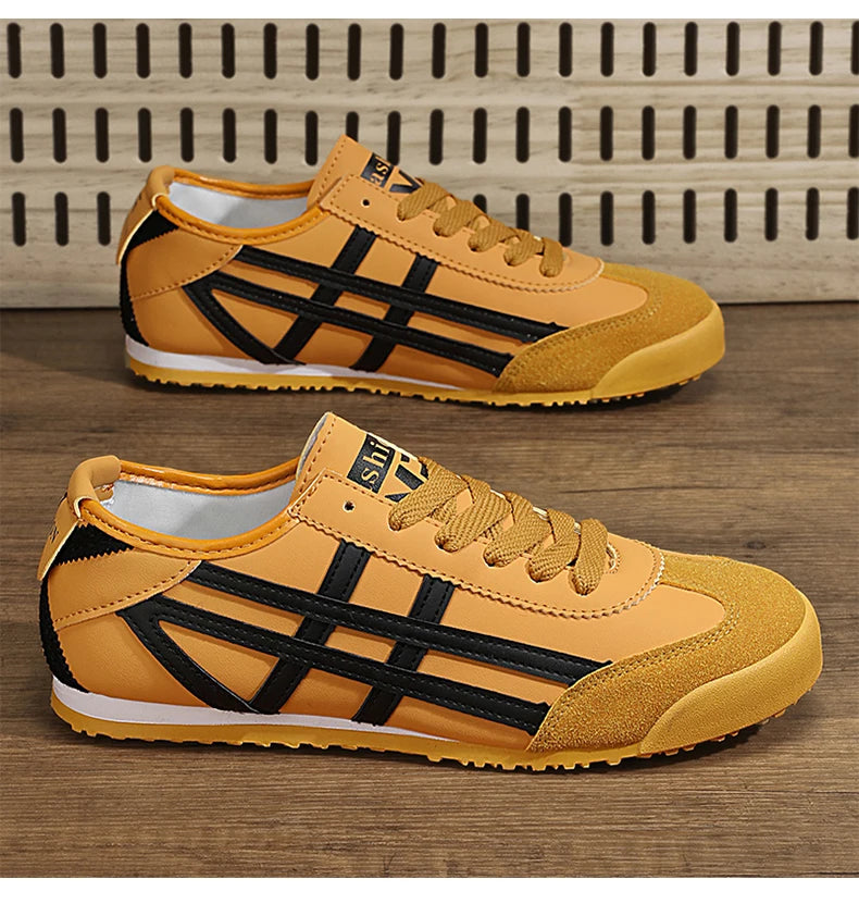 Fashion Couple Canvas Shoes Classic Design Green Leather Casual Shoes For Men Trendy Low-cut Lightweight Original Men's Sneakers