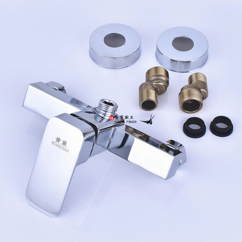 Brass Shower Faucet Mixer Valve Set with Shower Head and Hidden Switch for Bathroom Hot and Cold Water Tap  Bath