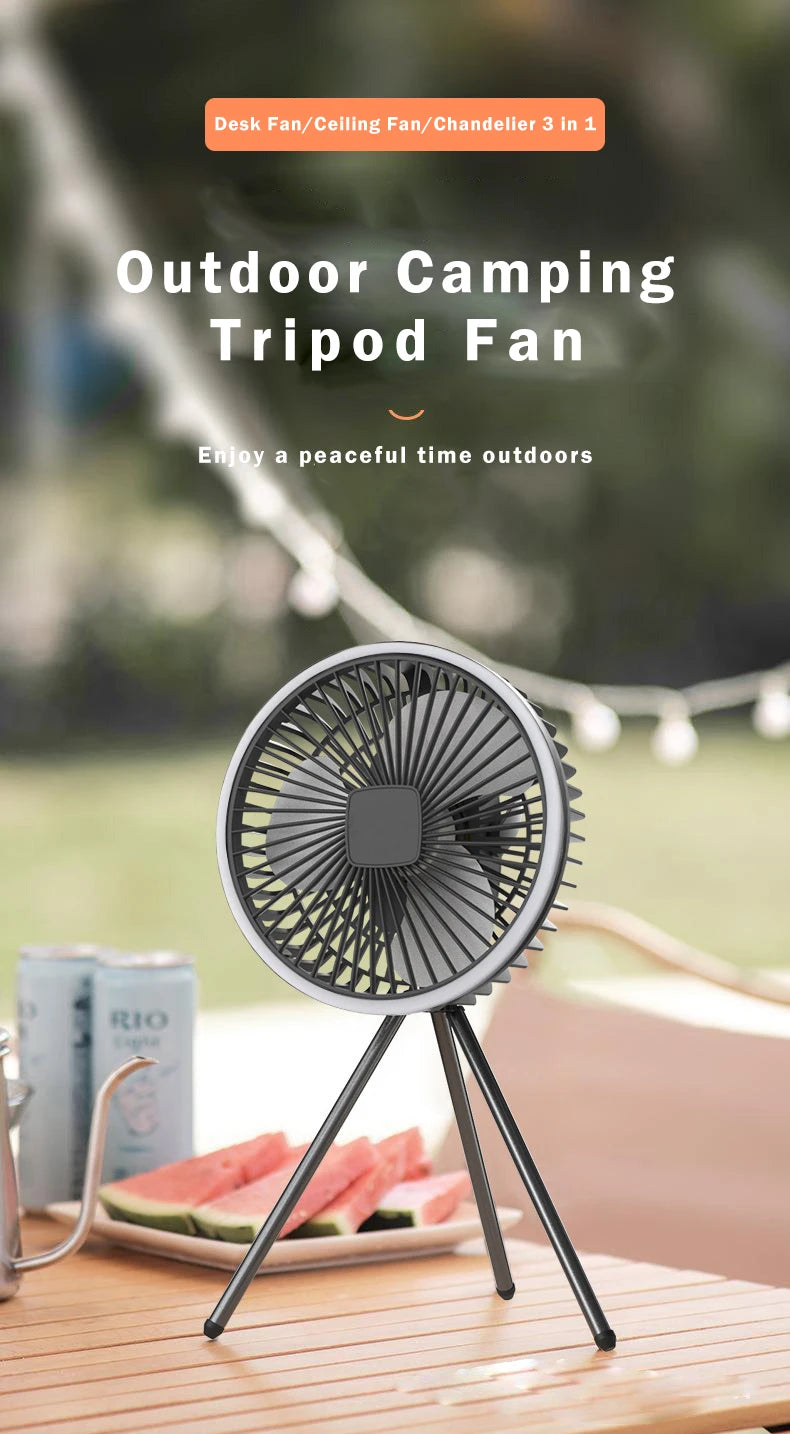 IRALAN Modern Fan light Portable And Adjustable Wireless USB Electric Fan Dual Mode Use For Home Office Travel Outdoor Camping