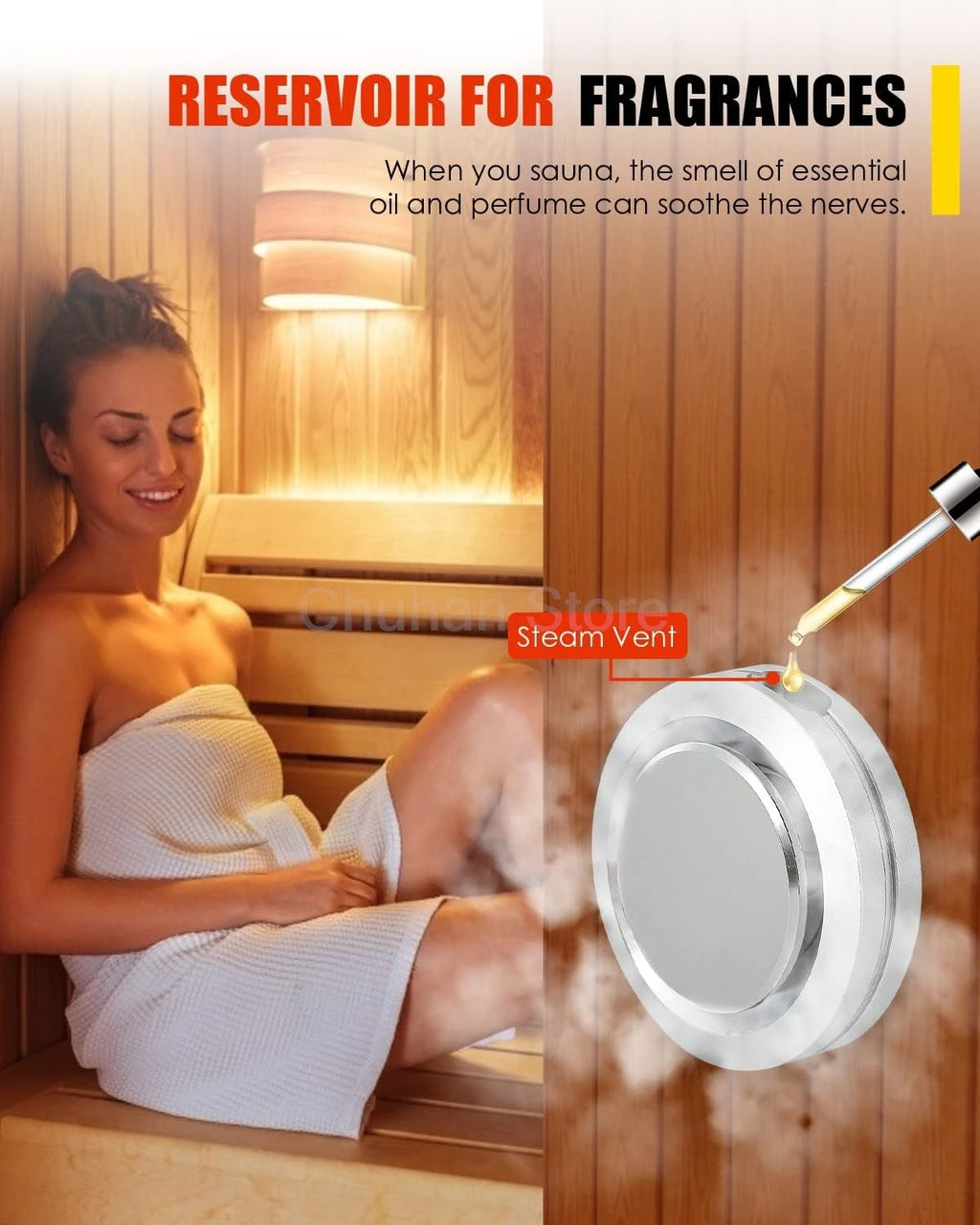 Aluminum Steam nozzle for Steam Bath Generator Controller Aromatherapy Steam Head