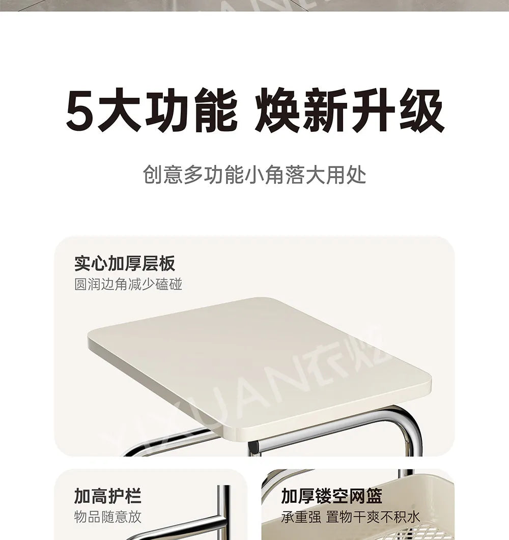 Kitchen Islands And Carts Trolley Rack Mobile Multi Functional Household Multi Layer Storage Organizer Cart Rack Shelf Furniture