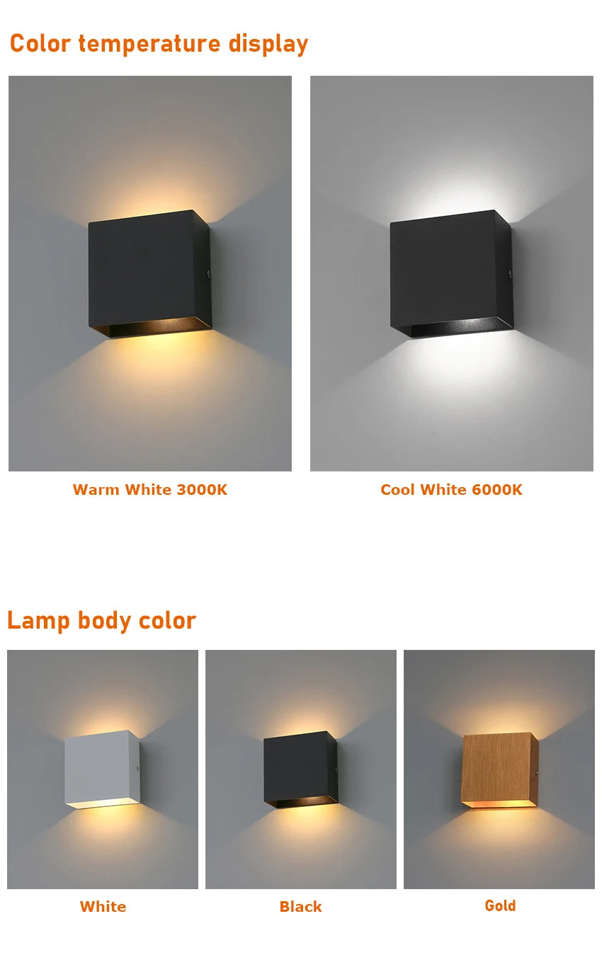 Modern 6W LED Wall Light Indoor Minimalist Wall Lamp Living Room Bedroom Corridor Lighting Decor Wall Sconce Aluminum Luminaire