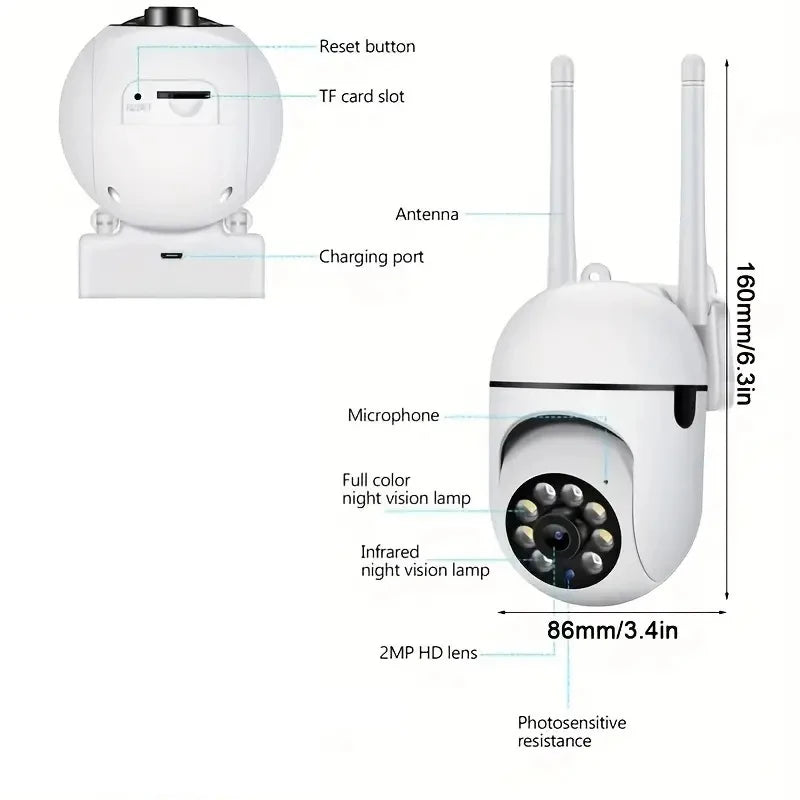 A7 Wireless Monitoring Camera 360 Degree Intercom 1080P Home Security Camera Remote HD Night Vision Camera Monitor Smart Home