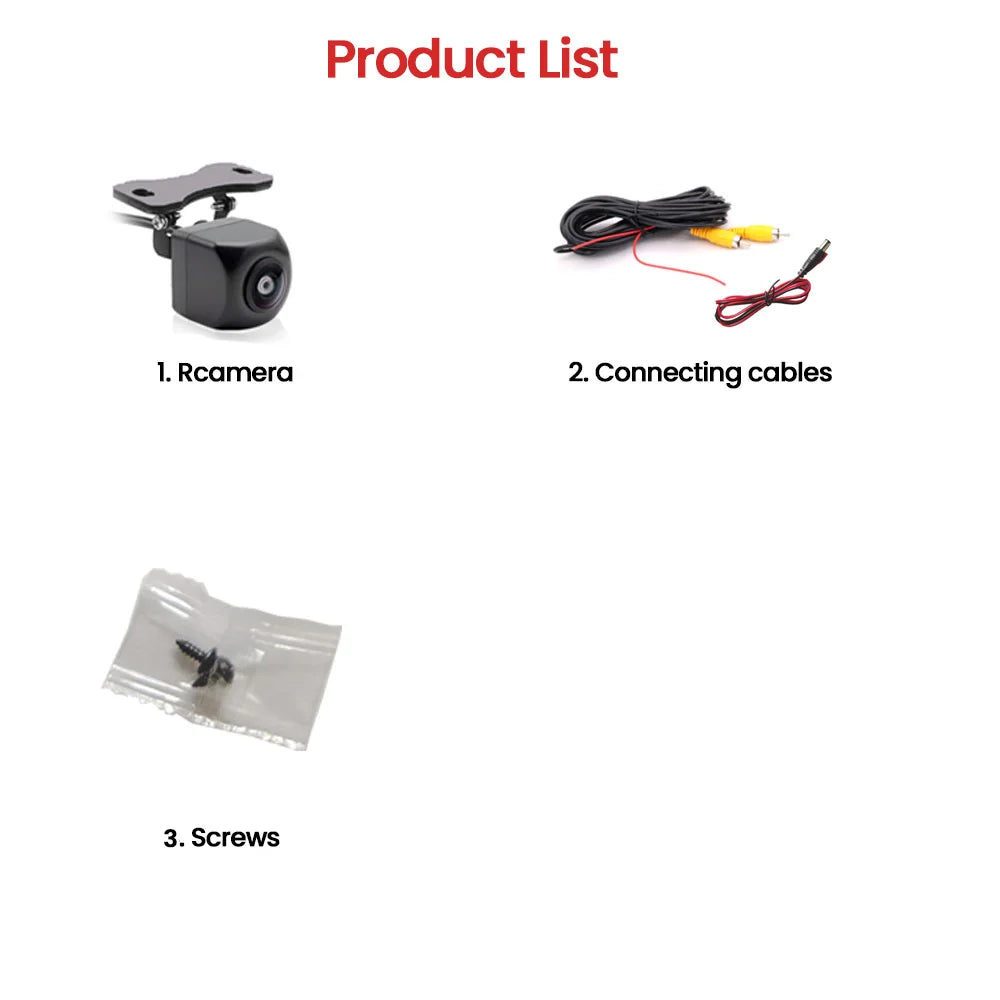Universal HD 1080P AHD Car Rearview Camera 12V 480P 720P Waterproof Night Vision HD Color Image Video Car Reversing Image