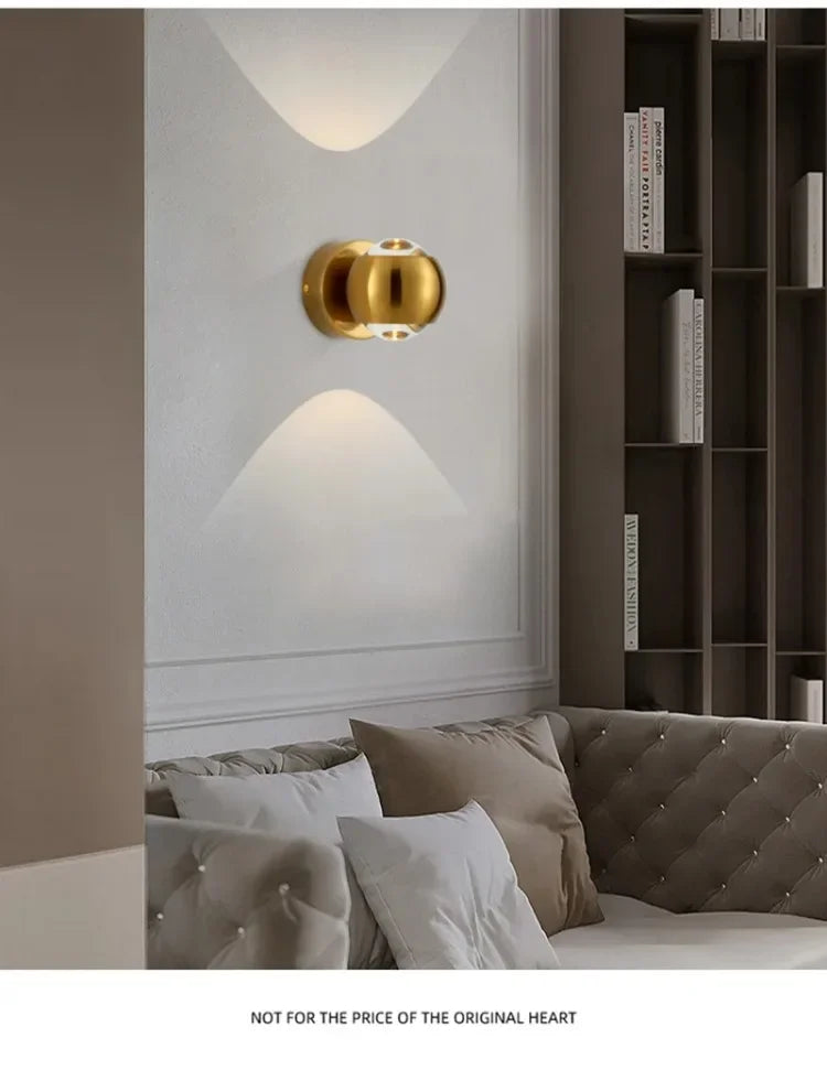 Luxury Art Aluminum Wall Light Glass Decoration Wall Lamp for Living Dining Room Bedroom Corridor Staircase Home Decor Sconce