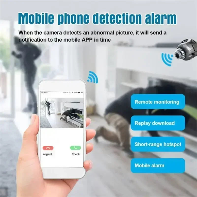 Night Vision Motion Detect Camcorder Mini 4K Camera Wireless Surveillance Security Video Cam Monitor Smart Safe Home No Memory C