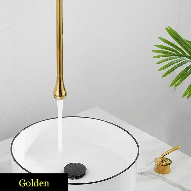 Water Drop Hang Ceiling Faucet Bathroom Basin Bathtub Tap Solid Brass  Hot Cold Water Sink Mixer Tub Hardware