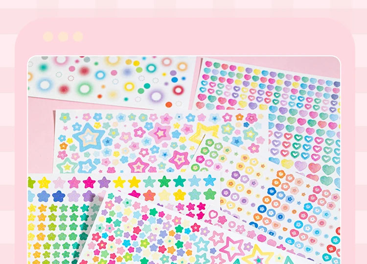 2 Types, 20 Sheets Per Pack, Star Date Series, Star Creative Sticker Book, Handbook, DIY Scrapbook, Picture Book C
