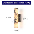 Italian Wall Lamp Natural Marble Bedroom Bedside  Black Modern  Luxury Stone Wall Light Living Room Hallway Decor Wall Sconce
